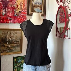 alexander mcqueen for target black knit short sleeve shirt